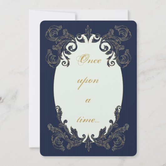 Invitation Bleu et or (Dos)