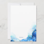 Invitation Bleu et or Abstrait religieux (Dos)