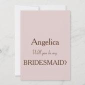 Invitation Bleu et or avec coeur Serez-vous ma servante d'acc (Dos)