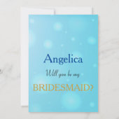 Invitation Bleu et or avec coeur Serez-vous ma servante d'acc (Dos)