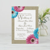 Invitation Bleu et rose (Debout devant)