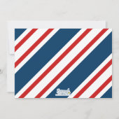 Invitation Bleu et rouge Avion photo fête d'anniversaire (Dos)