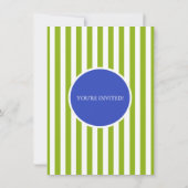 Invitation Bleu et vert Jeu de Bowling pour enfants Invitatio (Dos)