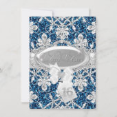 Invitation Bleu étincelle Diamant & Parties scintillant Sweet (Devant)