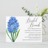 Invitation Bleu Fleur tendance Hydrangea mariage Brunch nupti (Debout devant)