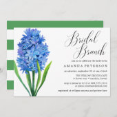 Invitation Bleu Fleur tendance Hydrangea mariage Brunch nupti (Devant / Derrière)