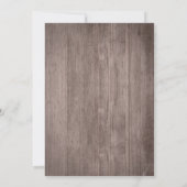 Invitation Bleu Floral Chaîne éclaire Fête des mariées rustiq (Dos)