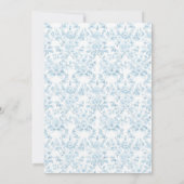 Invitation Bleu Floral Élégant Mariage Hydrangea Bleue (Dos)