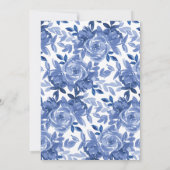 Invitation Bleu Floral Graduation Party (Dos)