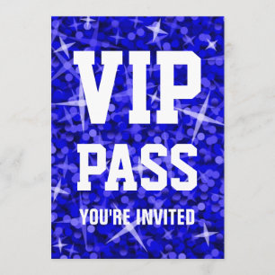 Invitation bleu-foncé de "PASSAGE de VIP" de