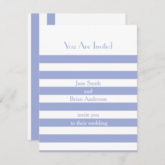 Invitation Bleu français (Devant / Derrière)