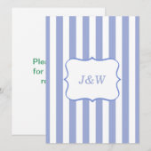 Invitation Bleu français (Devant / Derrière)