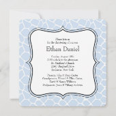Invitation Bleu Giraffe Christening (Dos)