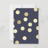 Invitation Bleu Gold Confetti Strike Photo Surprise Anniversa (Dos)