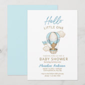 Invitation Bleu Gold Cute Baby Boy Douche (Devant / Derrière)