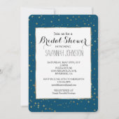 Invitation Bleu Gold Stars douche nuptiale (Devant)