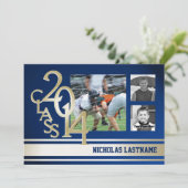 Invitation Bleu Gold Varsity Tri Photo 2014 (Debout devant)