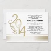 Invitation Bleu Gold Varsity Tri Photo 2014 (Dos)