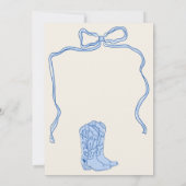 Invitation Bleu gribouillis bottes bulle nuptiale douche (Dos)