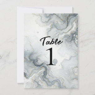 Invitation Bleu Gris Or Plage Aquarelle Chiffres de Plage