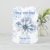 Invitation Bleu Hiver Personnalisable (Debout devant)
