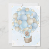 Invitation Bleu Hotair Bearly Wait Baby shower (Dos)