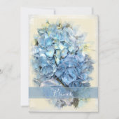 Invitation Bleu Hydrangea Pot à fleurs Brunch Mariage (Devant)
