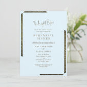 Invitation Bleu Icy Et Or Éblouissant La Nuit Avant (Debout devant)