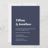 Invitation Bleu Il A Demandé J'Ai Dit Oui Partie Engagement (Dos)