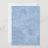 Invitation Bleu jean bébé Denim Pays baby shower ouest (Dos)