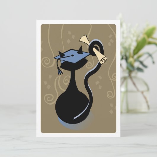 Invitation bleu Kitty (Debout devant)