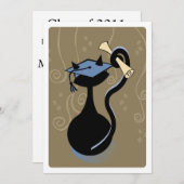 Invitation bleu Kitty (Devant / Derrière)