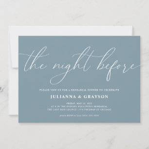 Invitation Bleu La Nuit Avant Le Dîner De Répétition Mariage