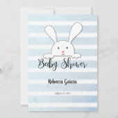 Invitation Bleu lapin blanc Ce qui est sur votre jeu de télép (Dos)