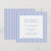 Invitation Bleu Lilac Blancs Blancs Bleu bleu Mariage (Devant / Derrière)