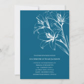 Invitation Bleu Lily Plan Mariage bleu (Devant)