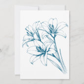 Invitation Bleu Lily Plan Mariage bleu (Dos)