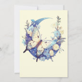 Invitation Bleu Lune Petit morceau du ciel envoyé Baby shower (Dos)