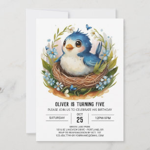 Invitation Bleu Magique Boho Birthday