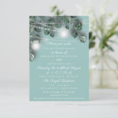 Invitation Bleu mariage Jars bleu rustique (Debout devant)