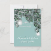 Invitation Bleu mariage Jars bleu rustique (Dos)