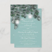 Invitation Bleu mariage Jars bleu rustique (Devant / Derrière)