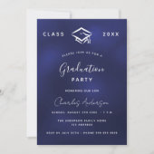 Invitation Bleu marine Bleu blanc simple 2023 (Devant)