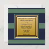 Invitation Bleu marine Bleu Bleu Bleu Grèves Ancre Mariage (Dos)