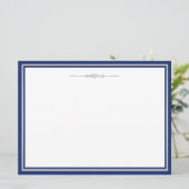 Invitation Bleu marine et argent (Debout devant)