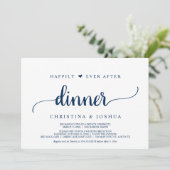 Invitation Bleu marine, Fugue, Dîner pour un bonheur éternel (Debout devant)