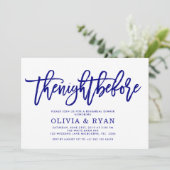 Invitation Bleu marine la nuit avant l'invitation (Debout devant)