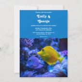 Invitation Bleu marine Poisson de mer sous-marin Naissance ma (Devant)
