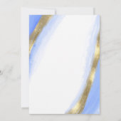 Invitation Bleu Méditerranée calendrier non photo enregistrer (Dos)