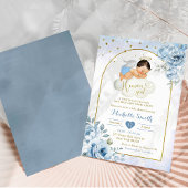 Invitation Bleu Mexicain Petit Ange Ciel Envoyé Baby shower